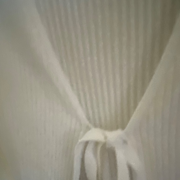 Garage White Front Tie Tee Cardigan - Picture 3 of 3